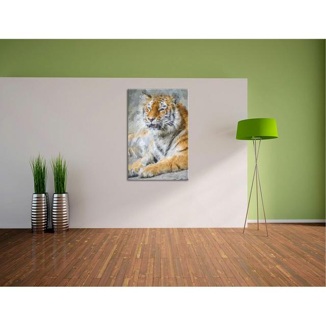 Leinwandbild Stolzer Tiger East Urban Home Größe: 60 cm H x 40 cm B on Productcaster.