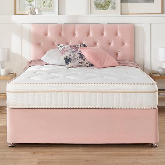 Amanjot Coilsprung Divan Bed Set Fairmont Park Colour: Rose, Storage Type: 2 Drawers, Size: Single (3') on Productcaster.