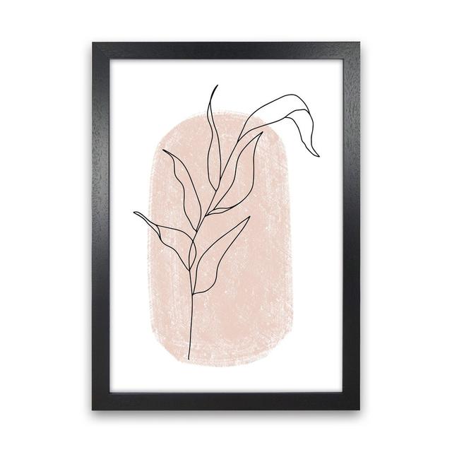 Dalia Chalk Pink Floral Leaf by Pixy Paper - Graphic Art Rosalind Wheeler Format: Black Framed, Size: 84cm H x 59.4cm W x 3cm D on Productcaster.