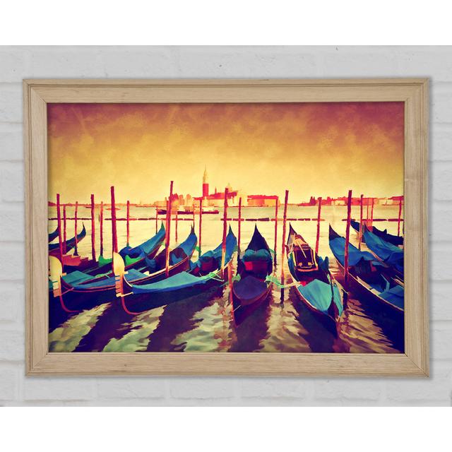 Gondola Line Up 8 - Single Picture Frame Art Prints Bright Star Size: 21cm H x 29.7cm W x 1.5cm D on Productcaster.