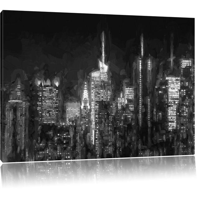 Leinwandbild New York von oben East Urban Home Größe: 60 cm H x 80 cm B on Productcaster.