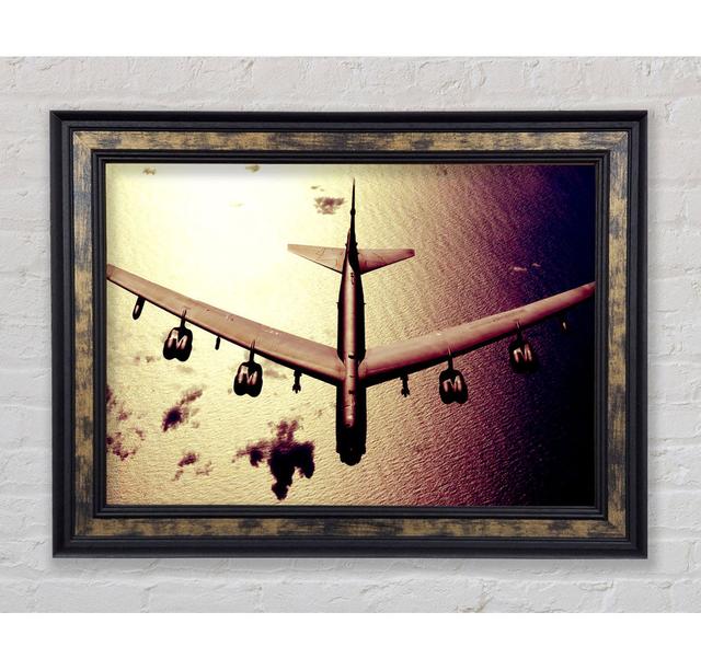 War Plane Over The Ocean - Single Picture Frame Art Prints Bright Star Size: 84.1cm H x 118.9cm W on Productcaster.