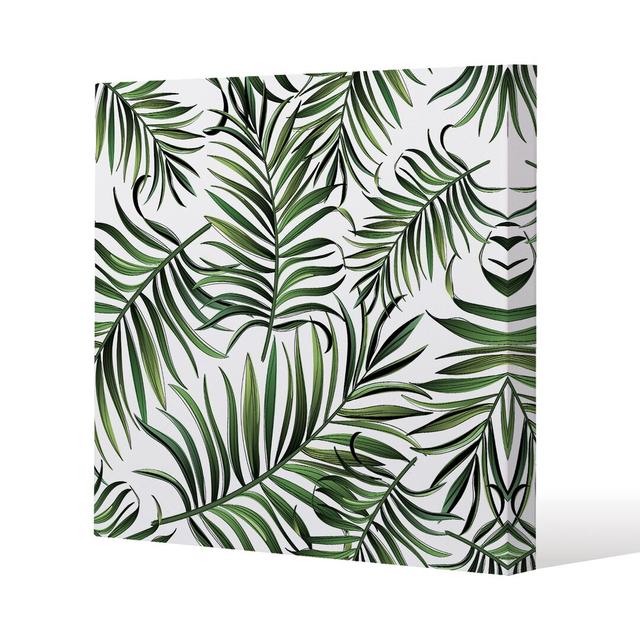 Palm Leaves Canvas Print Andrew Lee Size: 77cm H x 77cm W x 4cm D on Productcaster.