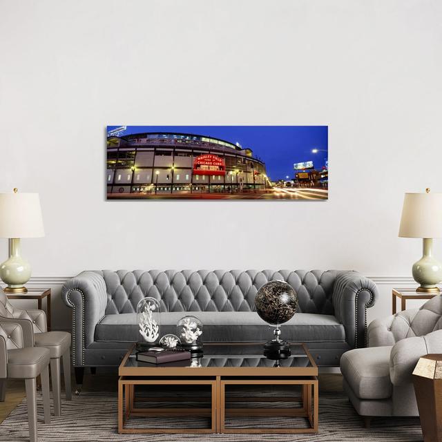 USA, Illinois, Chicago, Cubs, Baseball #3 - Wrapped Canvas Panoramic Photograph Ebern Designs Size: 50.8cm H x 152.4cm W x 3.81cm D on Productcaster.