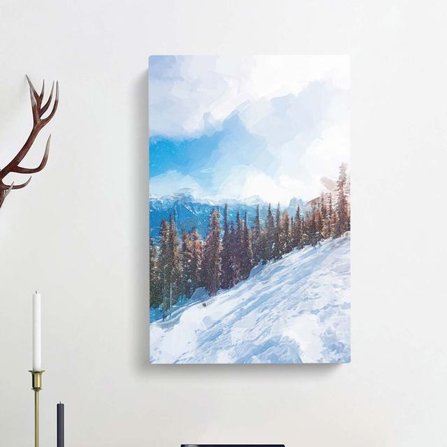 Revelstoke Mountain in Canada in Abstract - Wrapped Canvas Graphic Art Print East Urban Home Size: 50cm H x 35cm W x 3cm D on Productcaster.