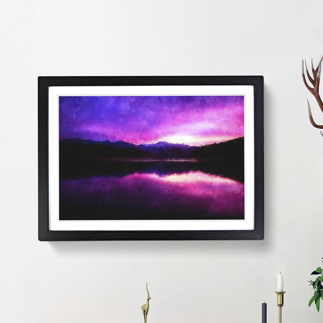 Purple Mountains - Picture Frame Painting Print East Urban Home Frame Option: Black Framed, Size: 24cm H x 33cm W x 2cm D on Productcaster.