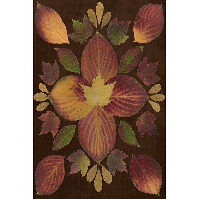 Kaleidoscope Leaves V by Vision Studio - Wrapped Canvas Painting Marlow Home Co. Size: 46cm H x 30cm W x 3.8cm D on Productcaster.