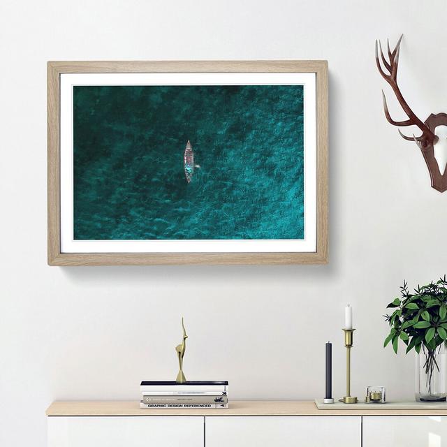 High Above the Boat - Picture Frame Painting Print East Urban Home Frame Option: Oak Framed, Size: 45cm H x 63cm W x 2cm D on Productcaster.