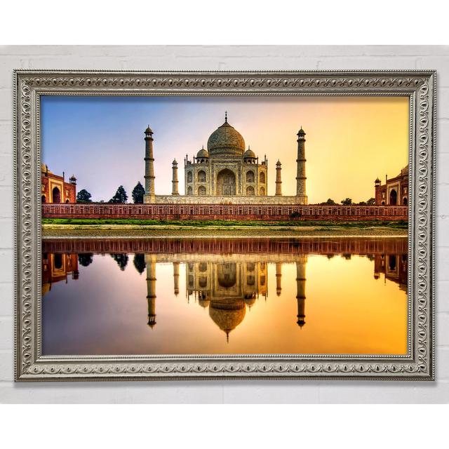 Taj Mahal India Framed Print Bright Star Size: 84.1cm H x 118.9cm W on Productcaster.