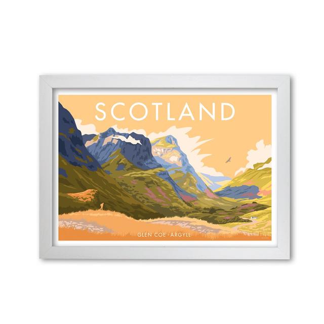 'Glen Coe' Graphict Art East Urban Home Size: 29.7 cm H x 42 cm W x 5 cm D, Frame Options: White on Productcaster.