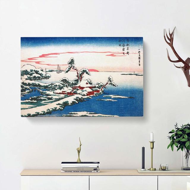 Snow on New Years Day at Susaki by Utagawa Hiroshige - Wrapped Canvas Painting Print East Urban Home Size: 35cm H x 50cm W x 3cm D on Productcaster.