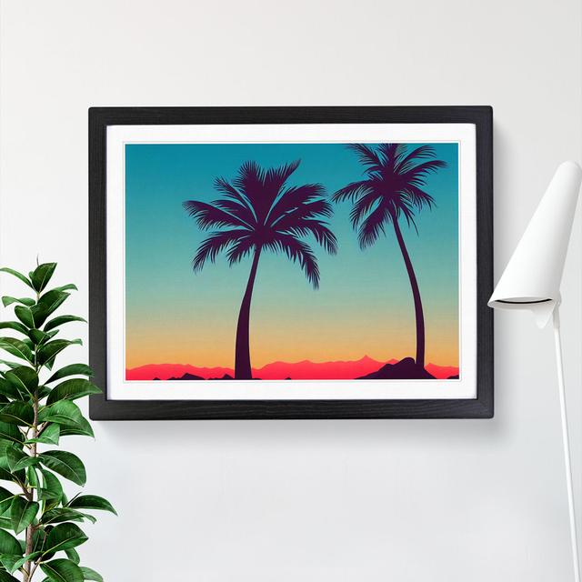 Cool Palm Trees - Single Picture Frame Print 17 Stories Frame Colour: Black, Size: 46cm H x 64cm W x 2cm D on Productcaster.