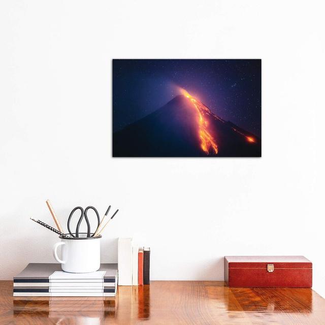 Volcanic Eruption I by Matteo Colombo - Wrapped Canvas Print Latitude Run Size: 30.48cm H x 45.72cm W x 1.91cm D on Productcaster.