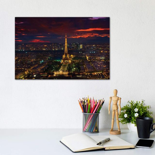 Gold Tower Sunset by Marco Carmassi - Wrapped Canvas Print Latitude Run Size: 20.32cm H x 30.48cm W x 1.91cm D on Productcaster.