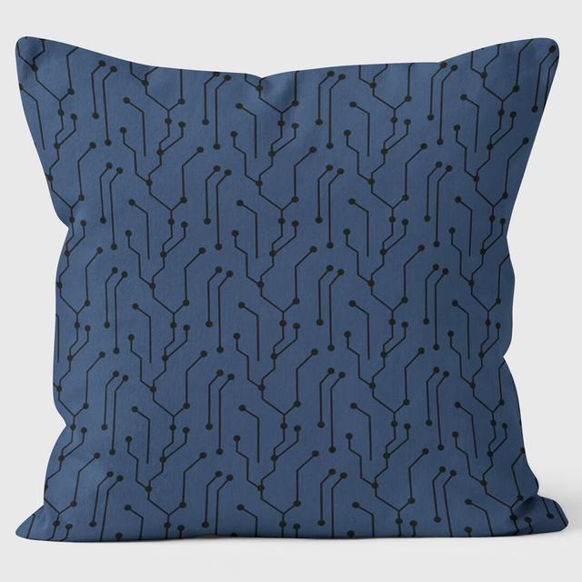 Circuit Board - Abstract Cushion We Love Cushions Colour: Blue on Productcaster.