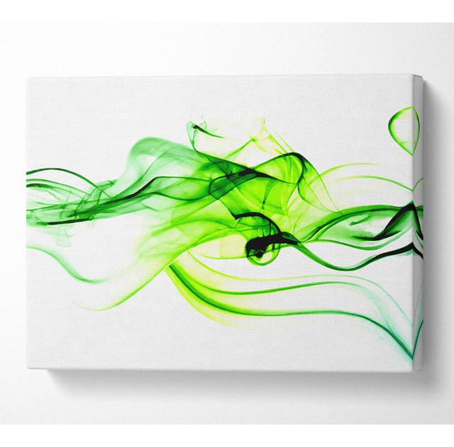 Green Smoke - Wrapped Canvas Art Prints Metro Lane Size: 101.6cm H x 142.2cm W x 10cm D on Productcaster.