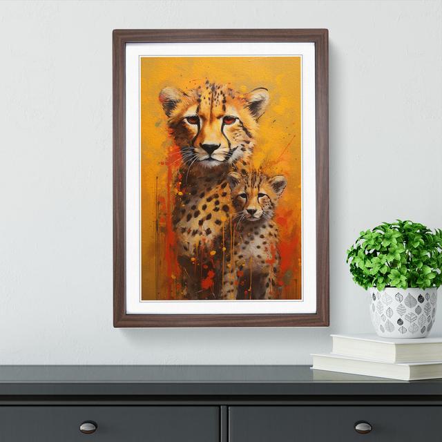 Cheetah Dadaismus - Druck BohoLiving Format: Rahmen aus Walnussholz, Größe: 64cm H x 46cm B x 2cm T on Productcaster.