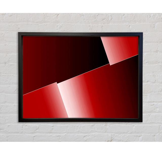 Half Cut Red Framed Print Ivy Bronx Format: Black Framed Paper, Size: 59.7cm H x 84.1cm W x 3.3cm D on Productcaster.