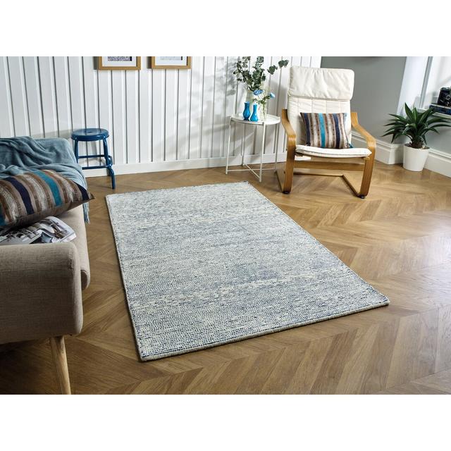 Magdaleno Solid Colour Hand Woven Blue Area Rug Latitude Run Rug Size: Rectangle 120 x 170cm on Productcaster.