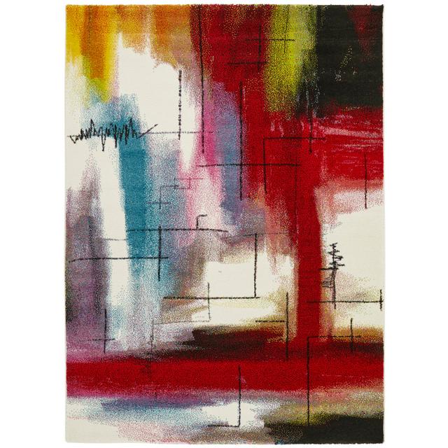 Carlus Abstract Machine Woven Multicolour Area Rug Metro Lane Rug Size: Runner 80 x 240cm on Productcaster.