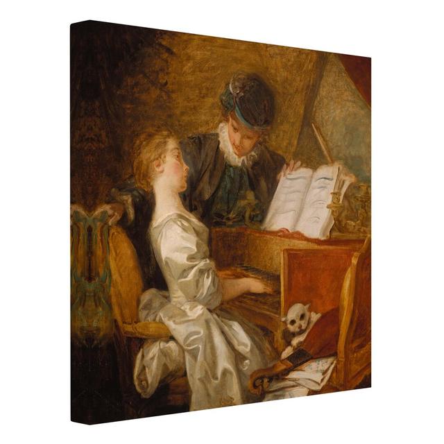 The Piano Lesson by Jean Honore Fragonard - Wrapped Canvas Painting Rosalind Wheeler on Productcaster.