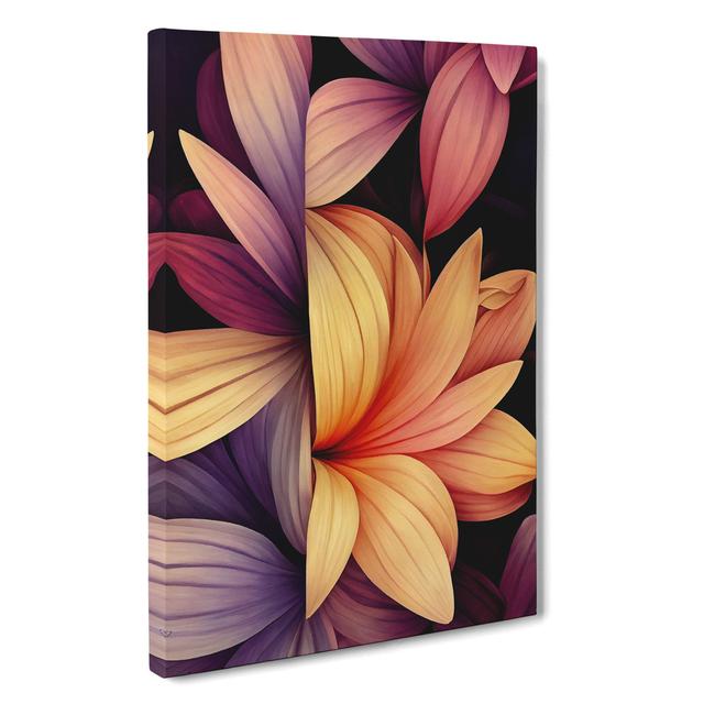 The Adventurous Flowers - Wrapped Canvas Print Marlow Home Co. Size: 50cm H x 35cm W x 3cm D on Productcaster.