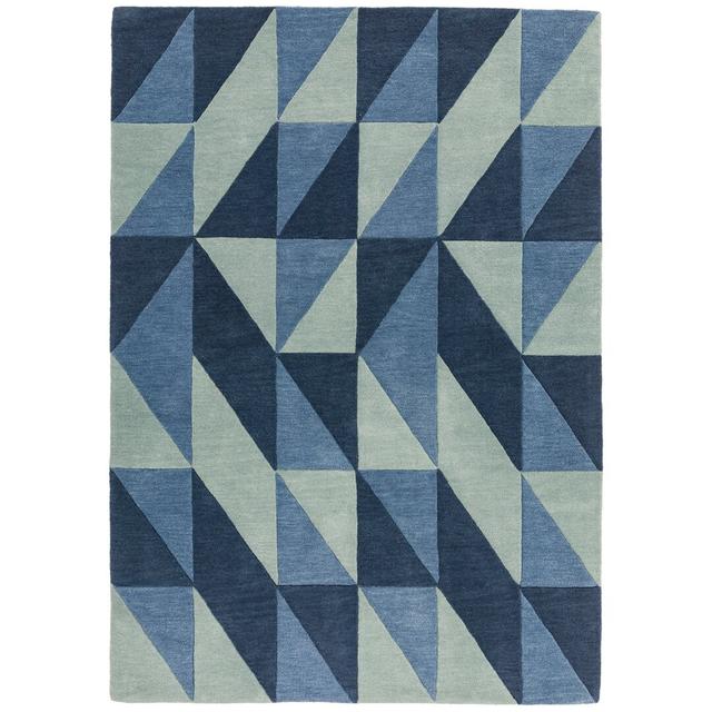 Jessamine Hand Tufted Wool Blue Rug Ebern Designs Rug Size: Rectangle 120 x 170cm on Productcaster.