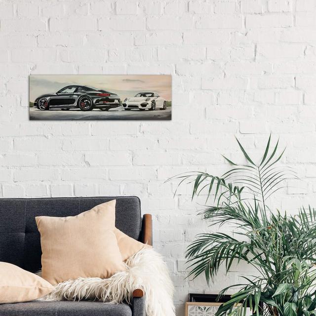 Porsche's Best by Hippie Hound Studios - Wrapped Canvas Panoramic Painting Brayden Studio Size: 30.48cm H x 91.44cm W x 1.91cm D on Productcaster.