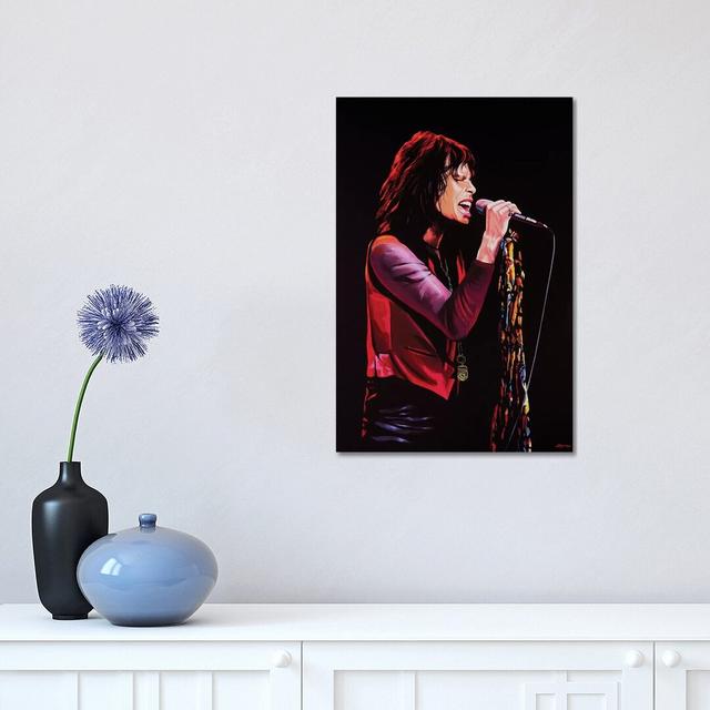 Steven Tyler Happy Larry Format: Wrapped Canvas, Size: 45.72cm H x 30.48cm W x 1.91cm D on Productcaster.