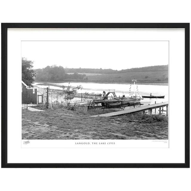 'Langold, the Lake C1955' - Picture Frame Photograph Print on Paper The Francis Frith Collection Size: 40cm H x 50cm W x 2.3cm D on Productcaster.