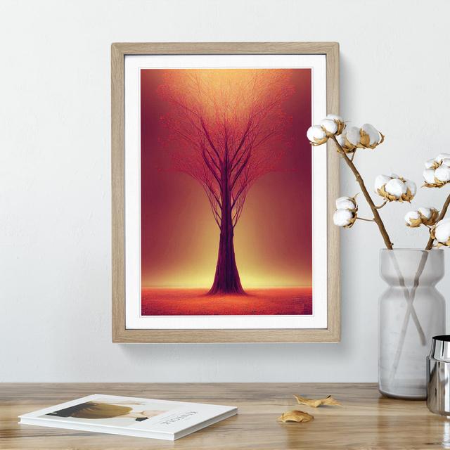 The Ethereal Tree No.4 - Single Picture Frame Print Marlow Home Co. Size: 46cm H x 34cm W x 2cm D, Frame Colour: Oak on Productcaster.