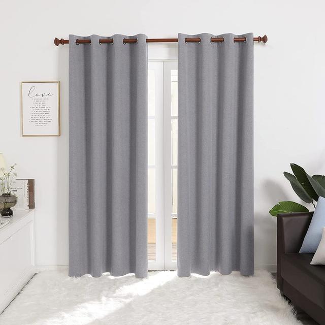 Dearis Blackout Eyelet Curtain Pair (Set of 2) Ebern Designs Panel Size: Width 132 x Drop 183 cm, Colour: Dark Blue on Productcaster.