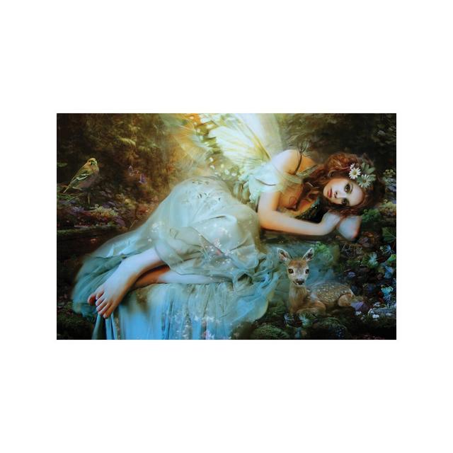 Spring Fairy by Bente Schlick - Print on Canvas East Urban Home Size: 30.48cm H x 45.72cm W x 1.91cm D, Frame Option: No Frame on Productcaster.