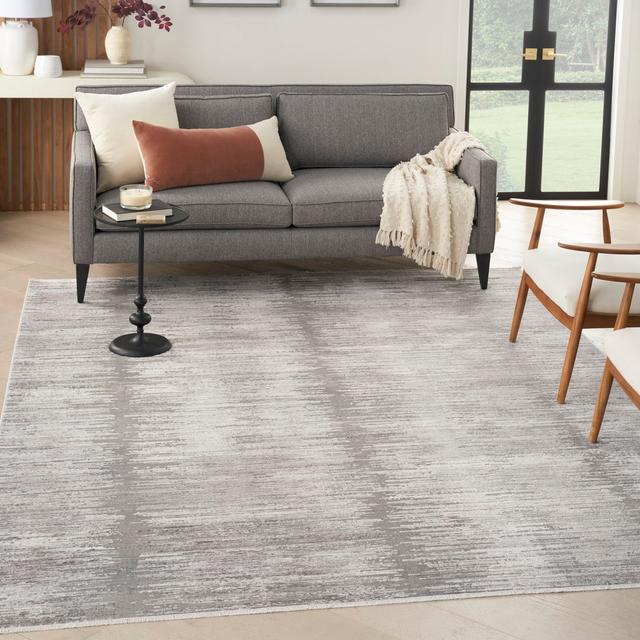 Zielke Abstract Grey;Ivory Area Rug Borough Wharf Rug Size: Rectangle 259 x 345cm on Productcaster.