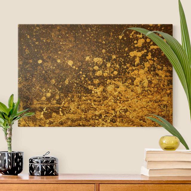 Golden Unrest - Wrapped Canvas Painting Williston Forge Size: 60cm H x 90cm W on Productcaster.