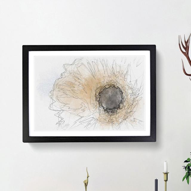 Pale Yellow Gerbera - Picture Frame Graphic Art Print East Urban Home Size: 40cm H x 60cm W x 2cm D, Frame Option: Black Framed on Productcaster.