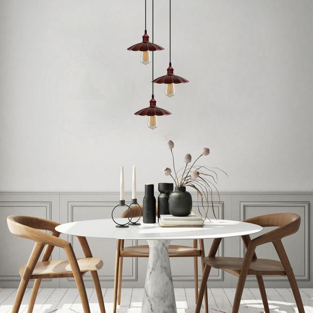 Hadrian 3 - Light Rustic Red Cluster Pendant Breakwater Bay on Productcaster.