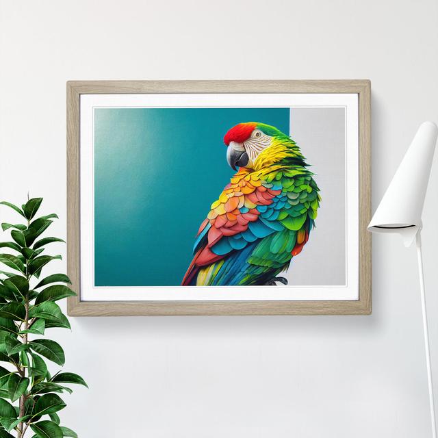 Captivating Parrot - Picture Frame Graphic Art Bay Isle Home Size: 46cm H x 64cm W x 2cm D on Productcaster.