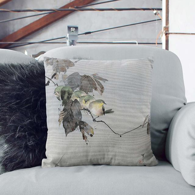 Floral Square Throw Cushion East Urban Home Size: 55 x 55 cm, Backing Colour: White on Productcaster.