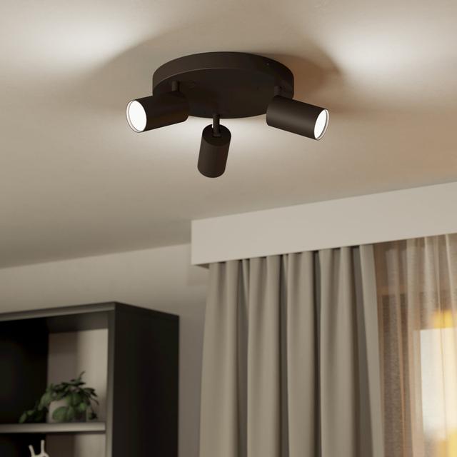 Telimbela Flush Mount EGLO Fixture Finish: Matte Black on Productcaster.