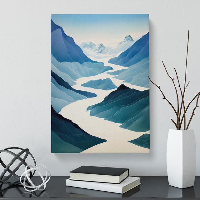 CAN-V0523-1088X Glacier Pathway - Wrapped Canvas Print Alpen Home Size: 50cm H x 35cm W x 3cm D on Productcaster.