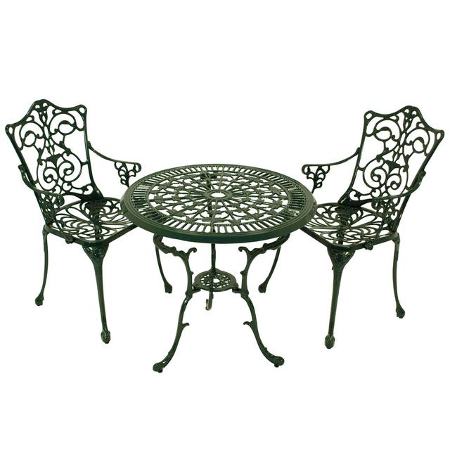 2 Seater Bistro Set Dakota Fields Colour: Green on Productcaster.