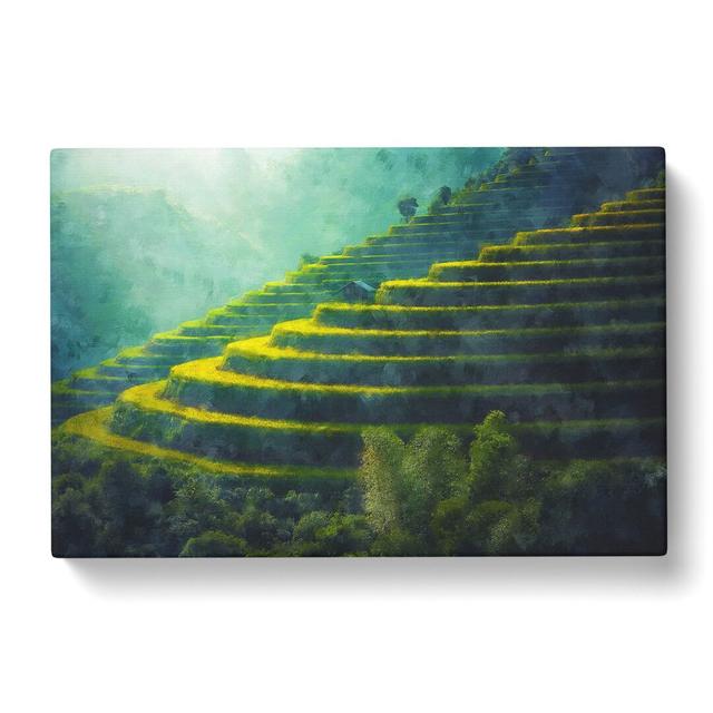 Rice Plantation In Cambodia Vol.1 - Wrapped Canvas Painting East Urban Home Size: 50cm H x 76cm W x 3cm D on Productcaster.