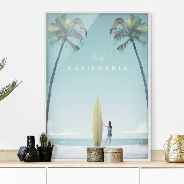 Picture With Frame - Travel Poster - California - Portrait 4:3 - A Maturi Frame Option: White Framed, Size: 55cm H x 40cm W x 2cm D on Productcaster.