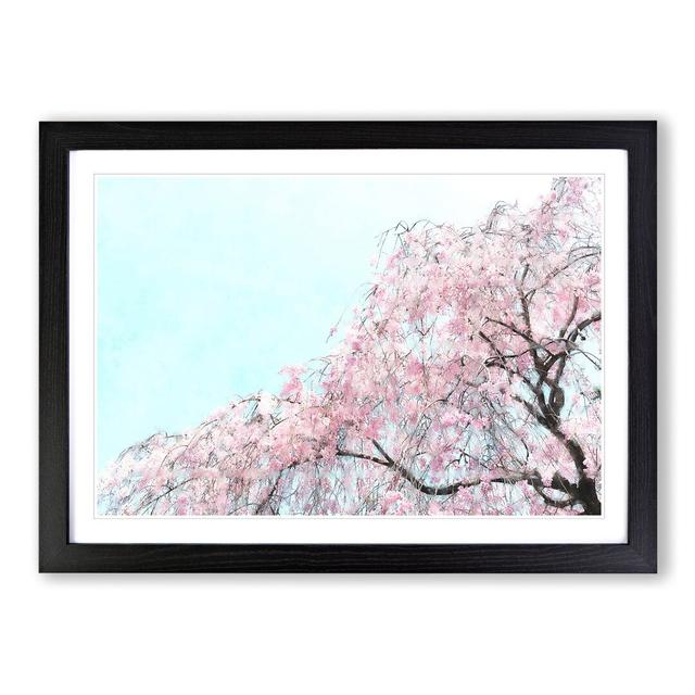 Pretty Pink Cherry Blossom Tree - Picture Frame Graphic Art East Urban Home Frame Option: Black Framed, Size: 48cm H x 65cm W x 2cm D on Productcaster.