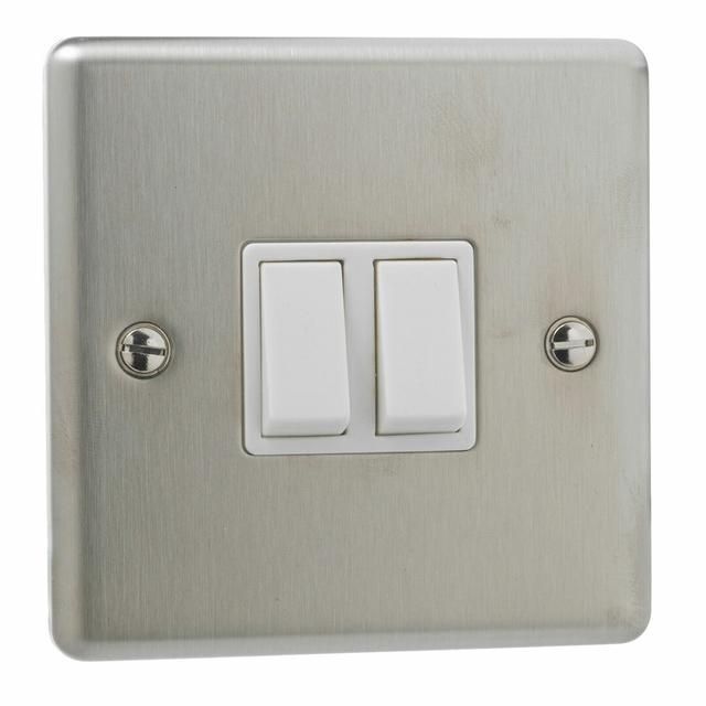 Stainless Steel 10A Double Gang Toggle Light Switch (Set of 10) Symple Stuff on Productcaster.