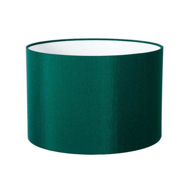 25cm H Silk Drum Lamp Shade ( Screw On ) Brayden Studio Colour: Bottle Green on Productcaster.