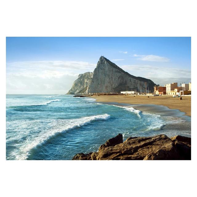 Gibraltar by the Sea 2.25m x 3.36m Textured Matte Peel & Stick Wall Mural East Urban Home Colour: Blue, Size: 2.25m x 3.36m on Productcaster.