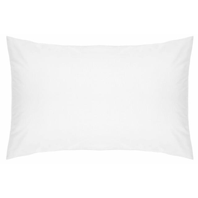 200 Thread Count Plain 100% Pure Cotton Housewife Pillowcase (Set of 2) Belledorm Colour: White on Productcaster.