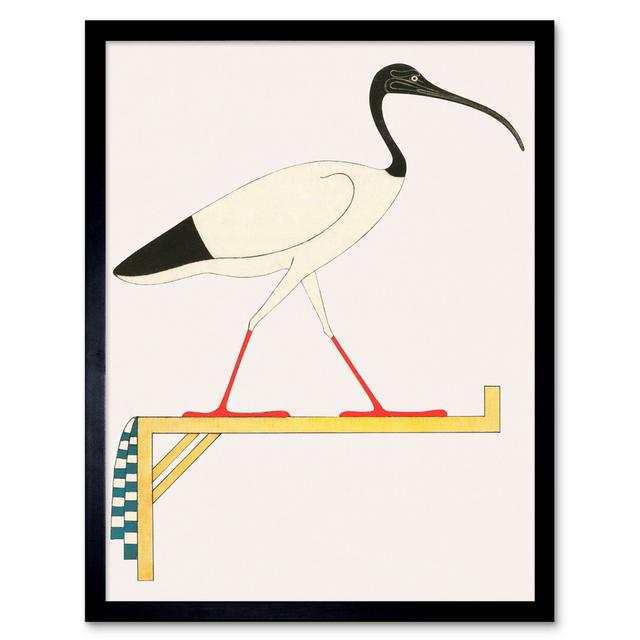 Sacred Ibis Bird On Stand Thoth Egyptian - Single Picture Frame Print Wee Blue Coo on Productcaster.